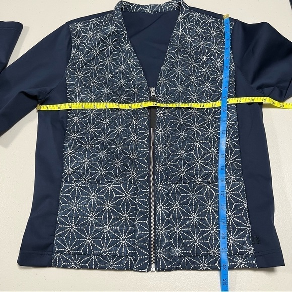 Lululemon Cardigan & Again Exploded Sashiko Star Inkwell Ghost / Inkwell - Picture 12 of 13